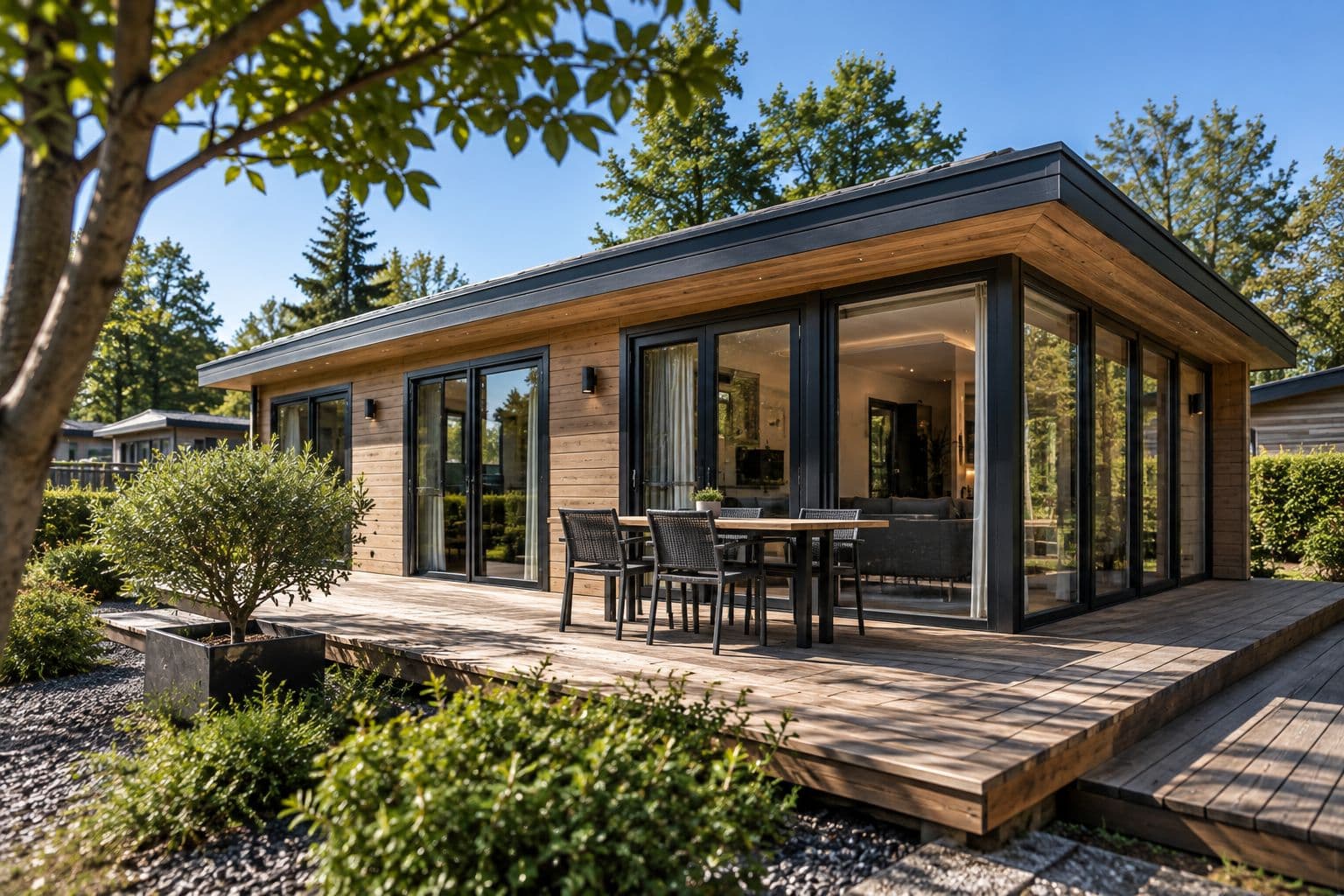 Stijlimpressie van een modern chalet